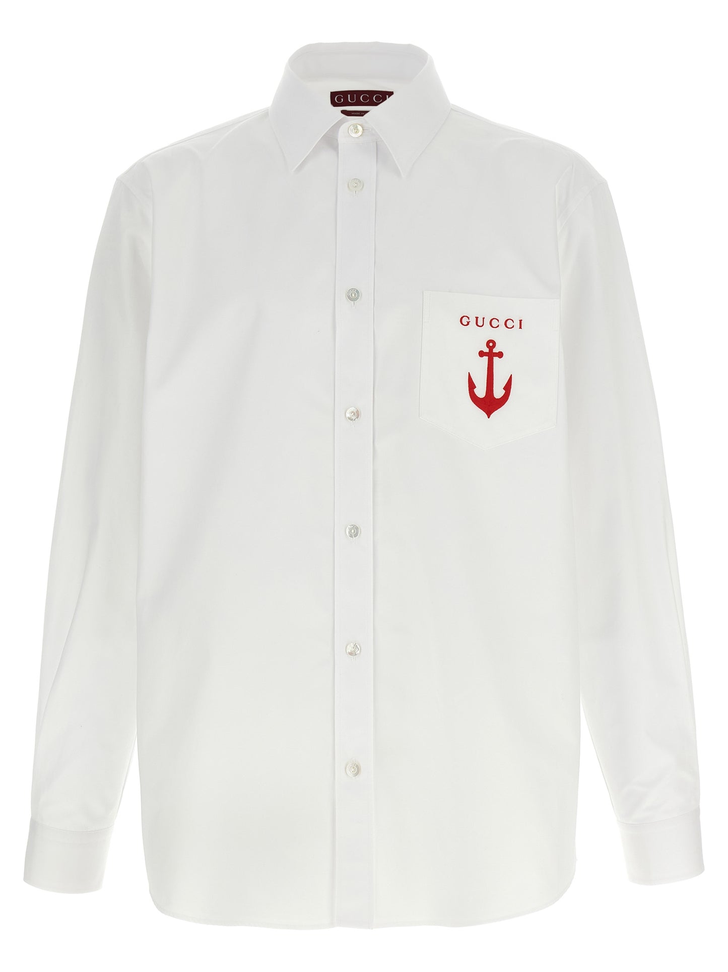Gucci White Cotton Poplin Shirt