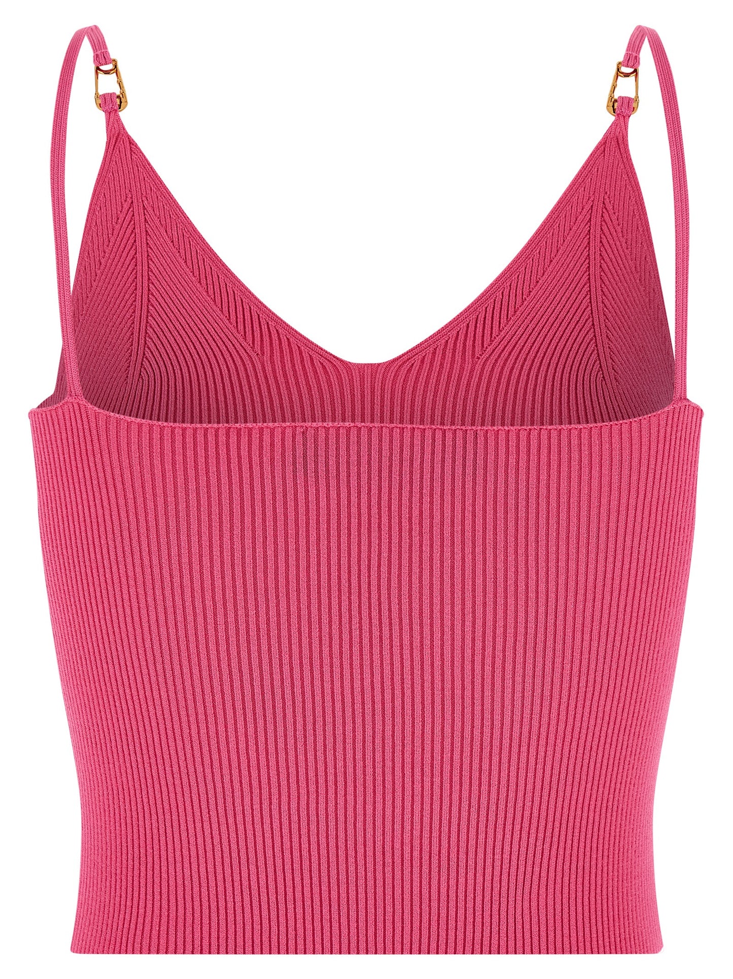 Versace Fuchsia Viscose Sleeveless Top with Safety Pin Details