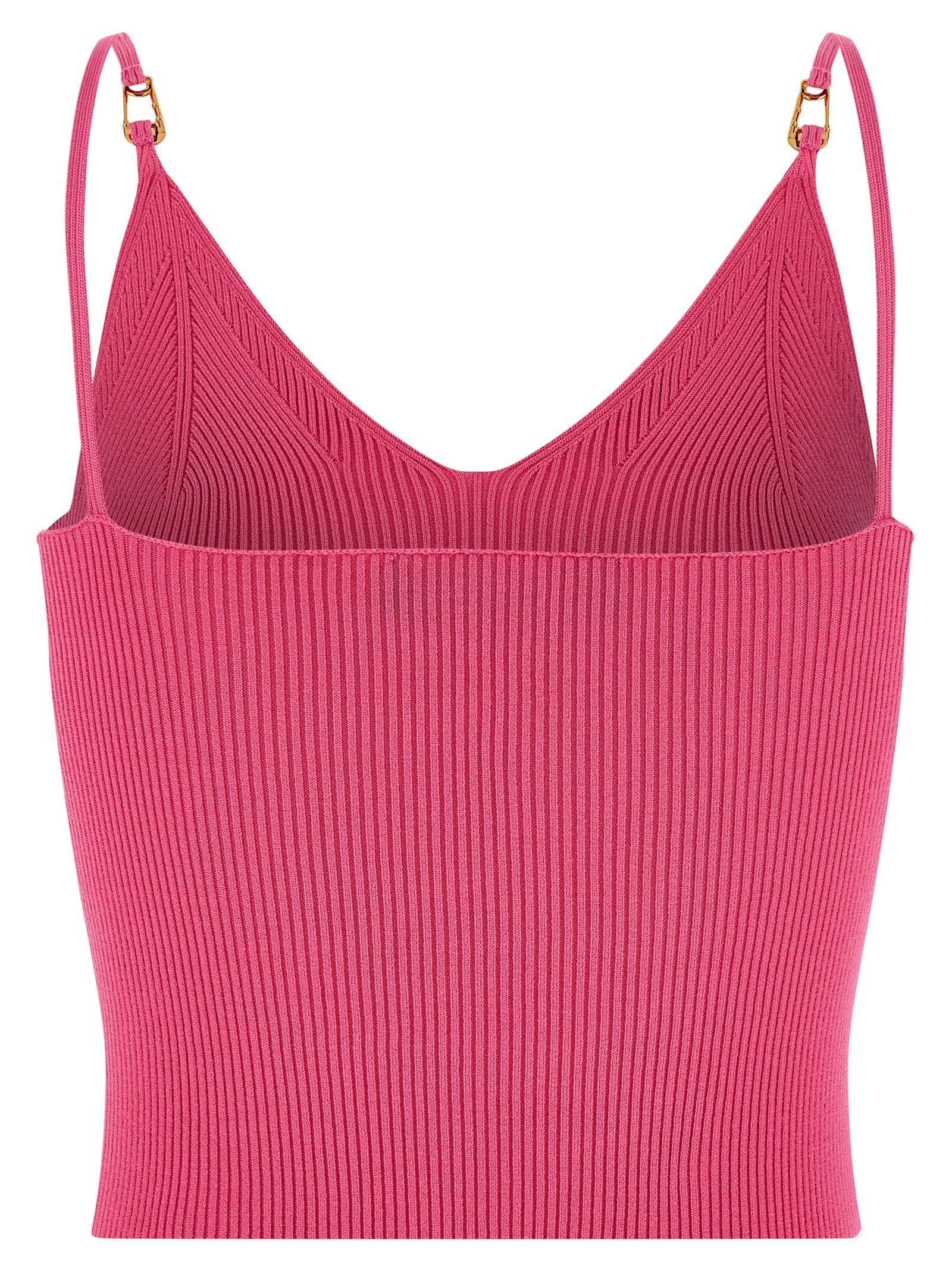 Versace Fuchsia Viscose Sleeveless Top with Safety Pin Details