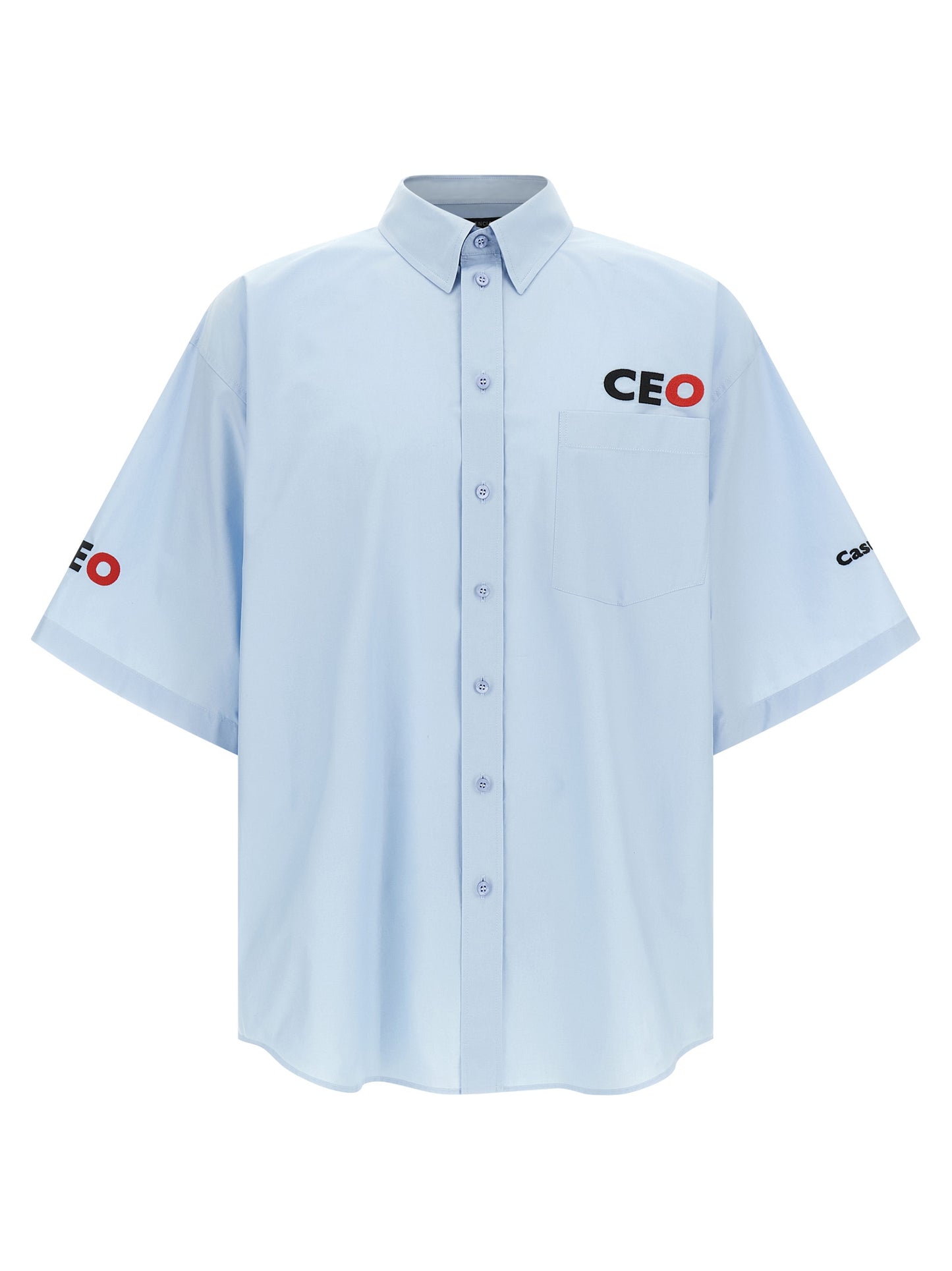 Balenciaga Blue Cotton Poplin Shirt