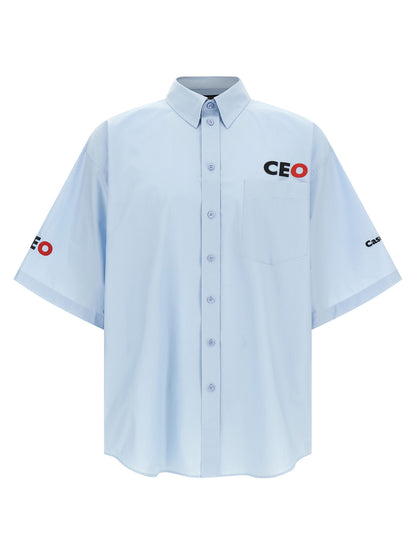 Balenciaga Blue Cotton Poplin Shirt