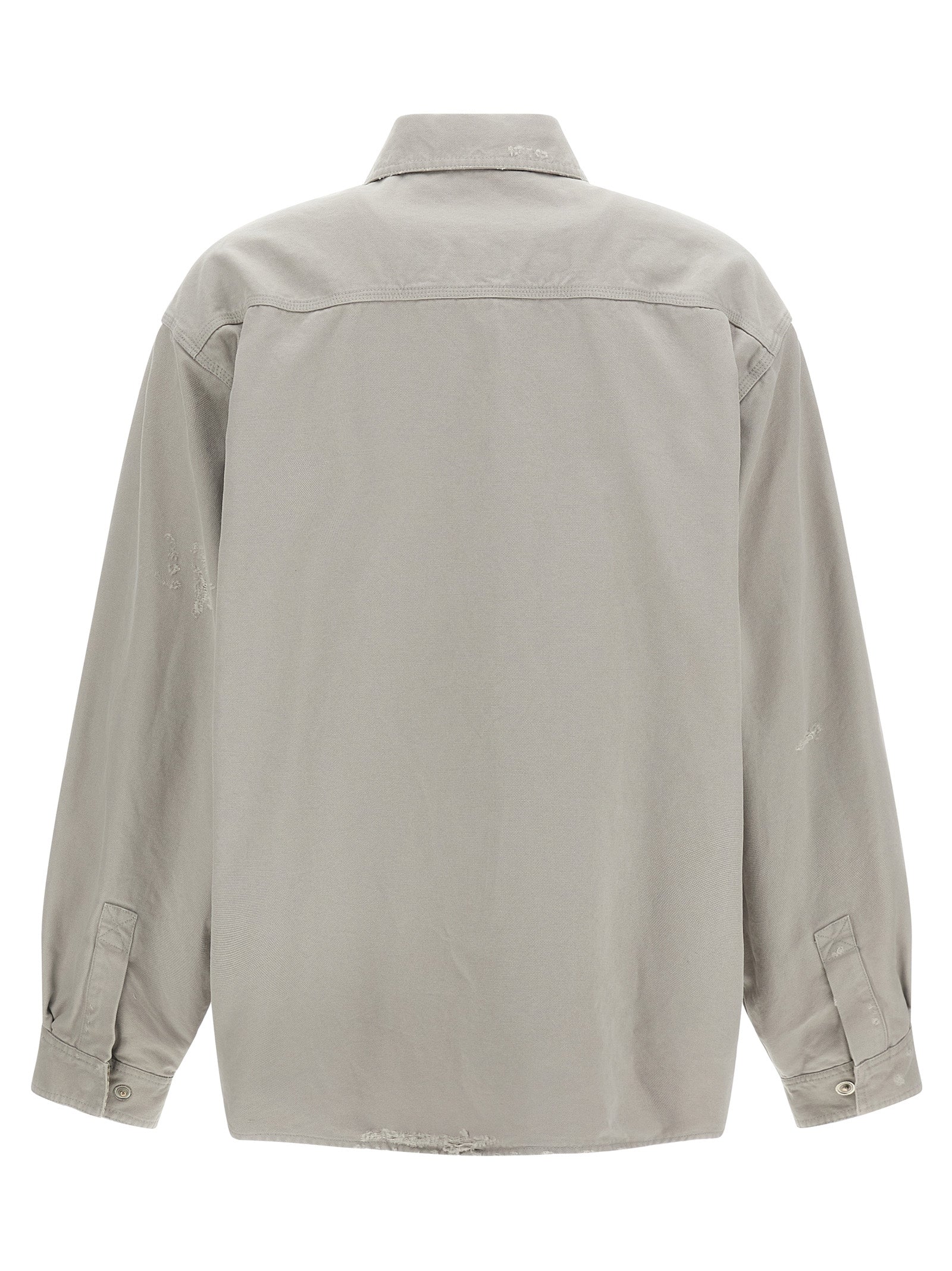 Balenciaga Workwear Overshirt in Gray Cotton