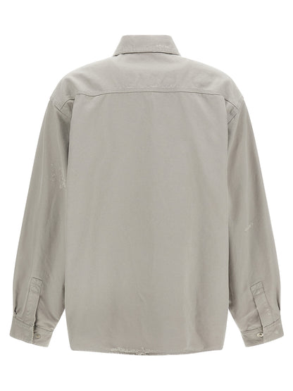 Balenciaga Workwear Overshirt in Gray Cotton