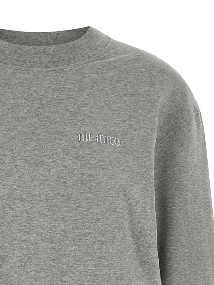 The Attico Gray Cotton Short Dress