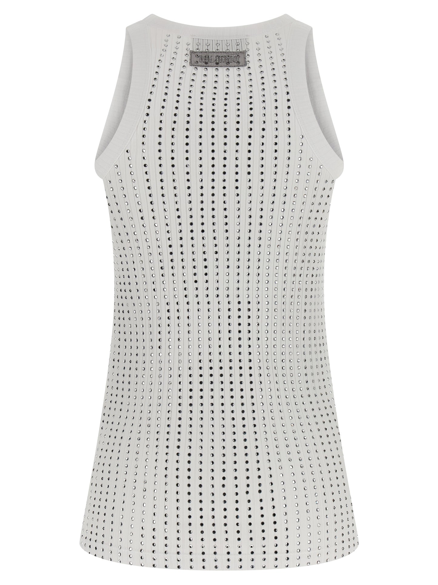 The Attico White Cotton Sleeveless T-Shirt