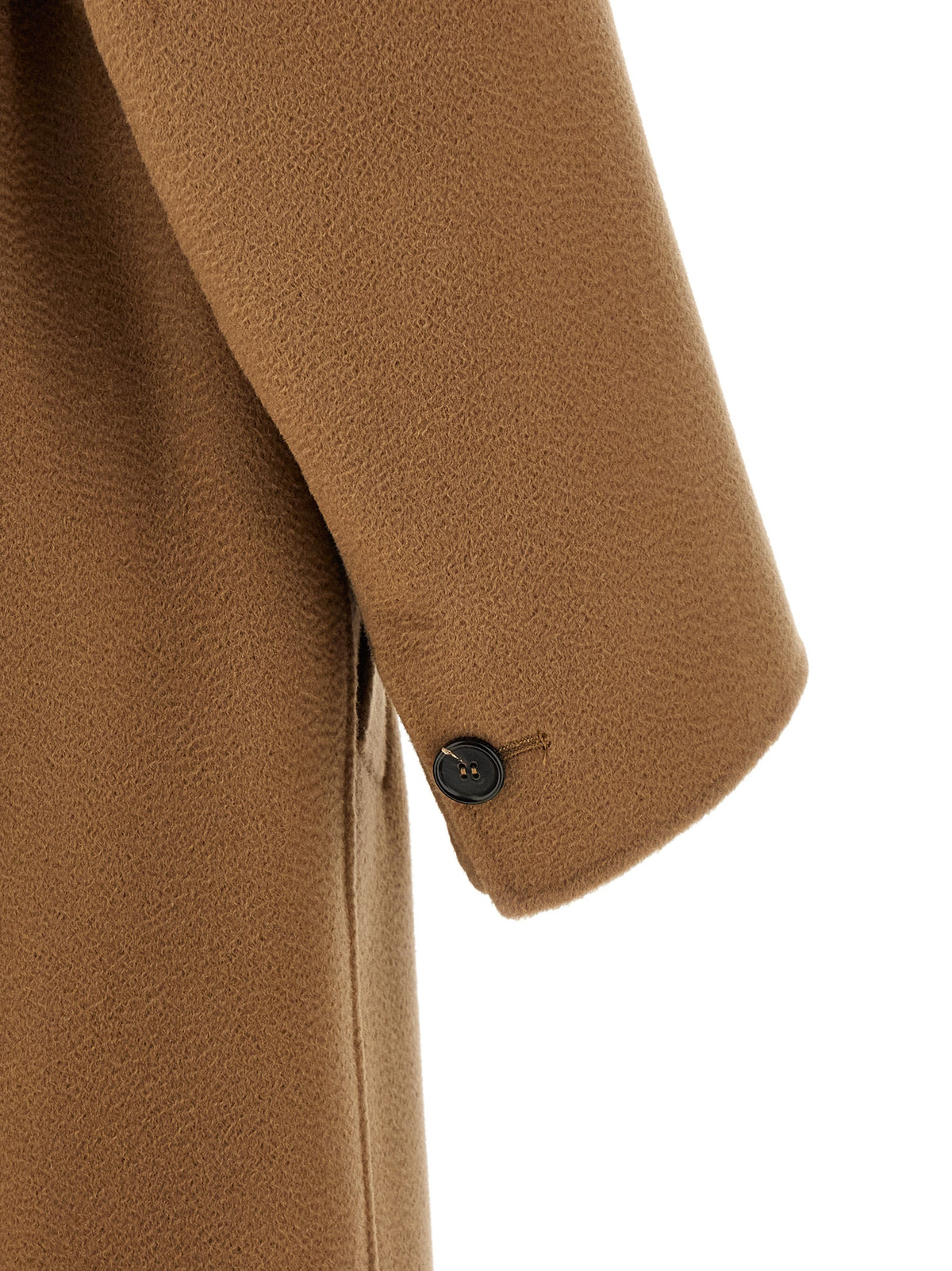 S Max Mara Brown Virgin Wool Coat