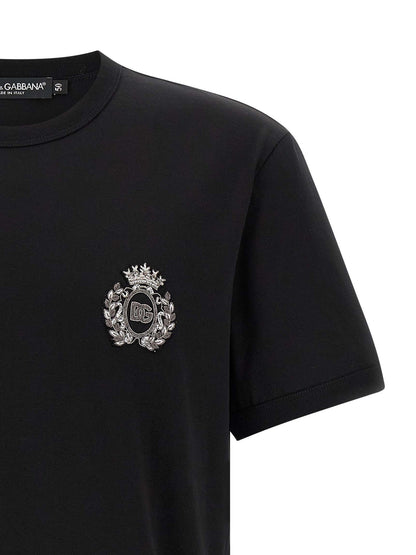 Dolce & Gabbana Black Cotton T-Shirt