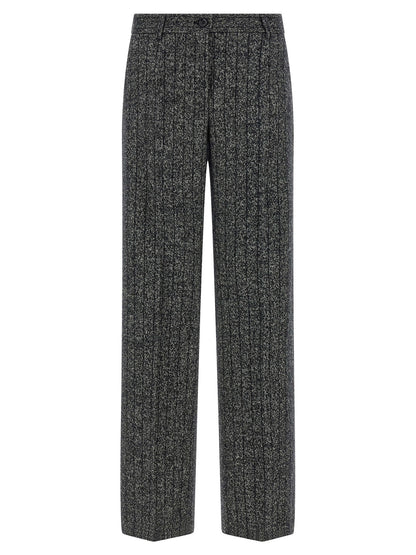 Dolce & Gabbana Bicolor Virgin Wool Casual Pants