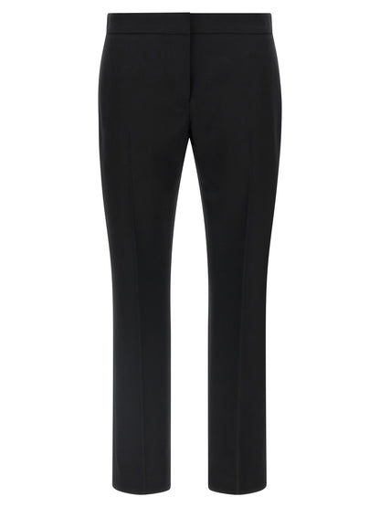 Alexander McQueen Black Wool Cigarette-Style Dress Pants