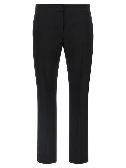 Alexander McQueen Black Wool Cigarette-Style Dress Pants