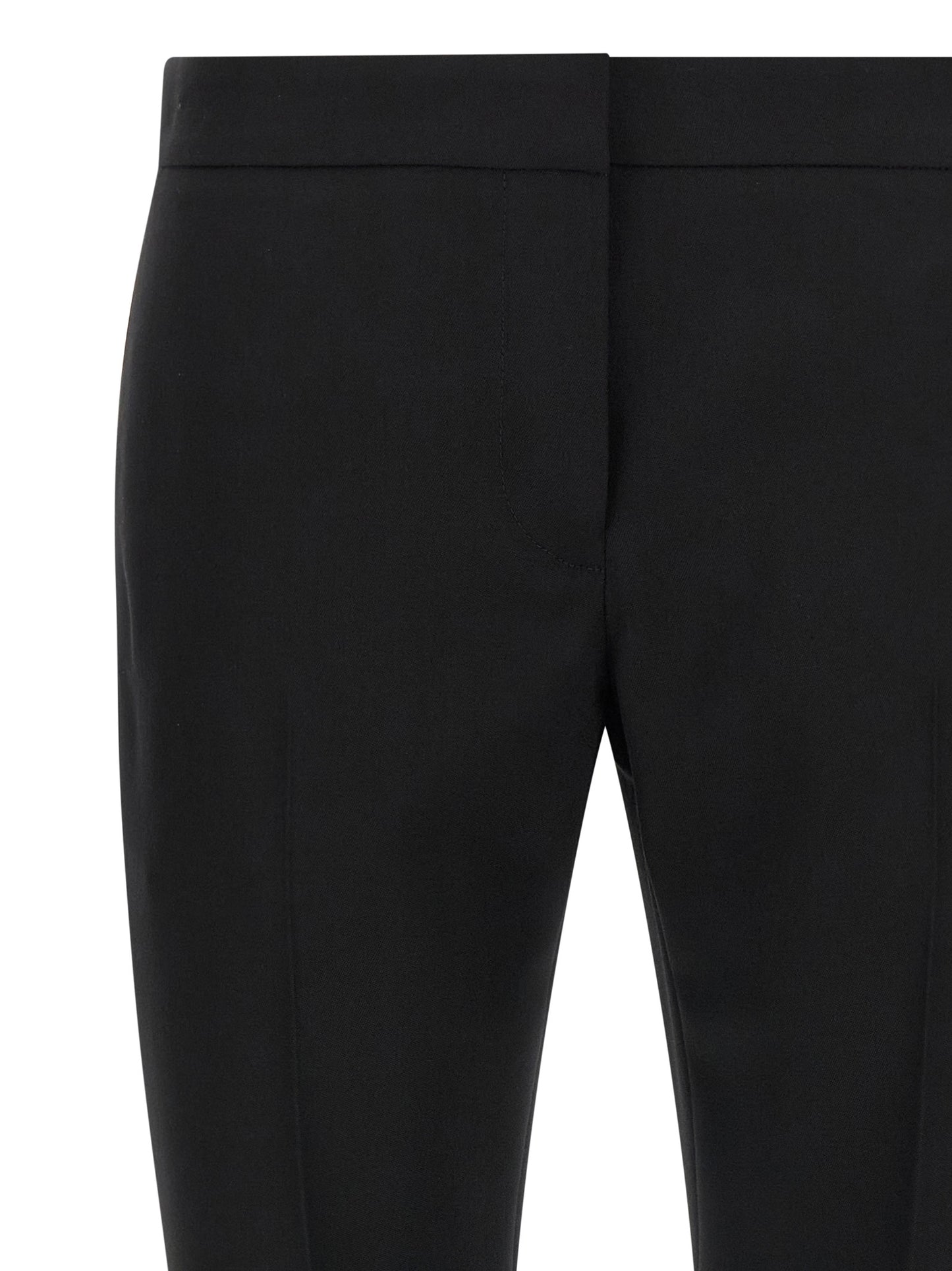 Alexander McQueen Black Wool Cigarette-Style Dress Pants