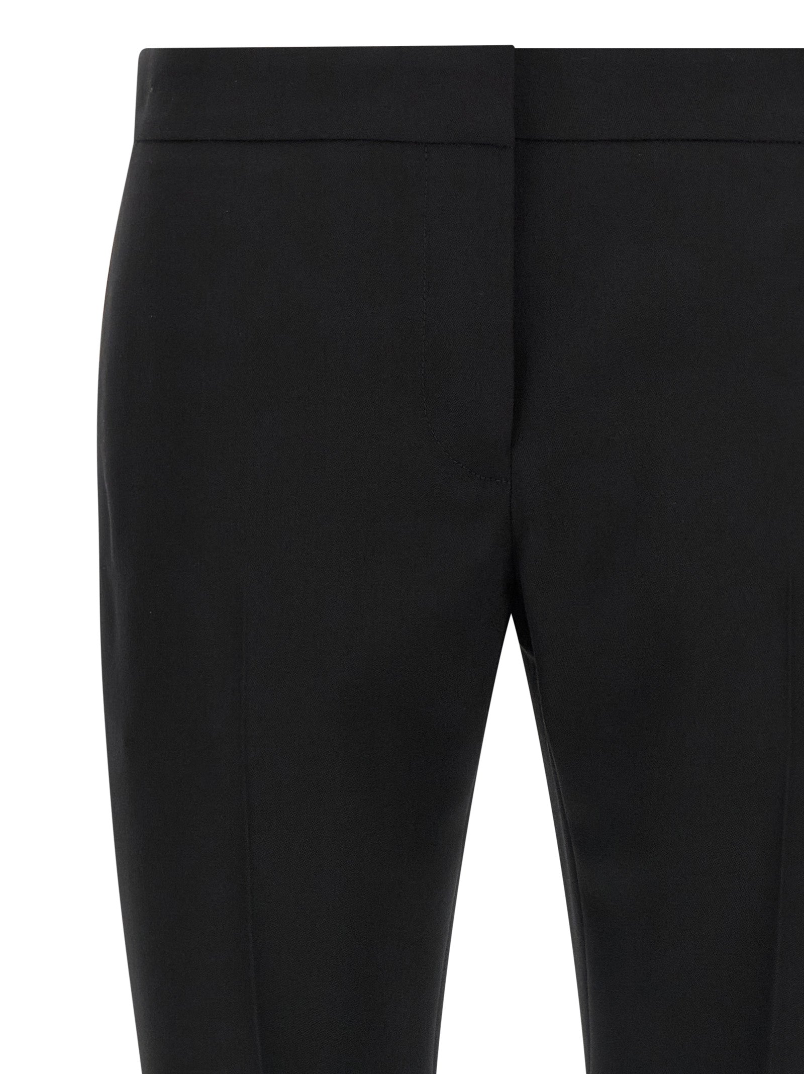 Alexander McQueen Black Wool Cigarette-Style Dress Pants