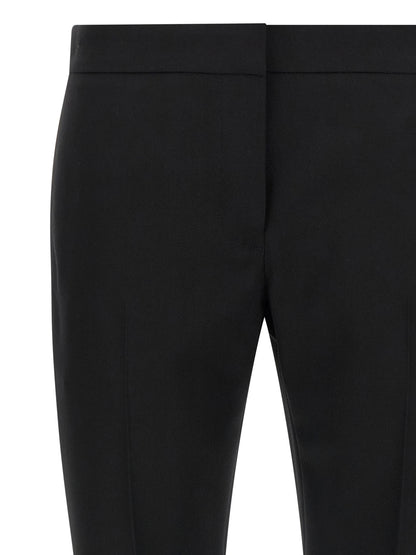 Alexander McQueen Black Wool Cigarette-Style Dress Pants