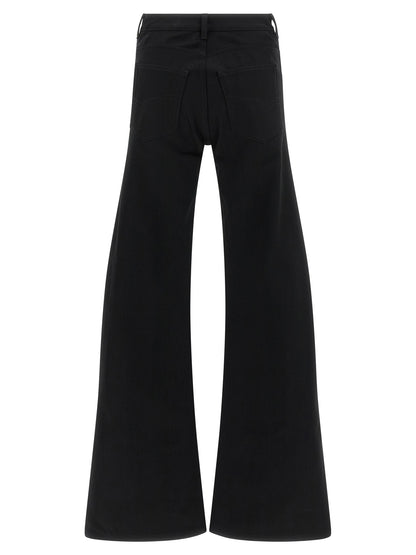 Balenciaga Black Cotton Flared Jeans