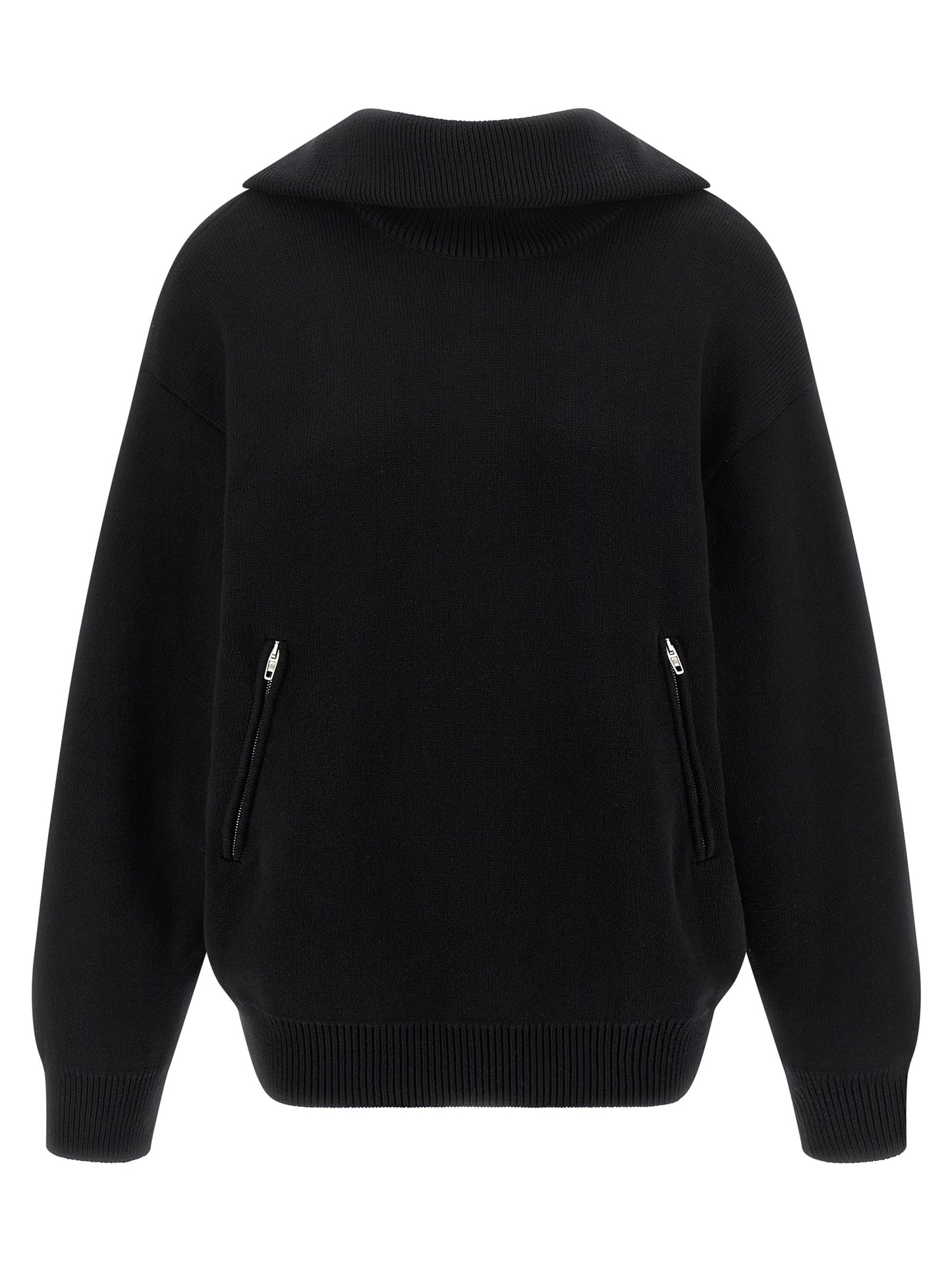 Balenciaga Black Cotton 'Back-to-Front' Cardigan