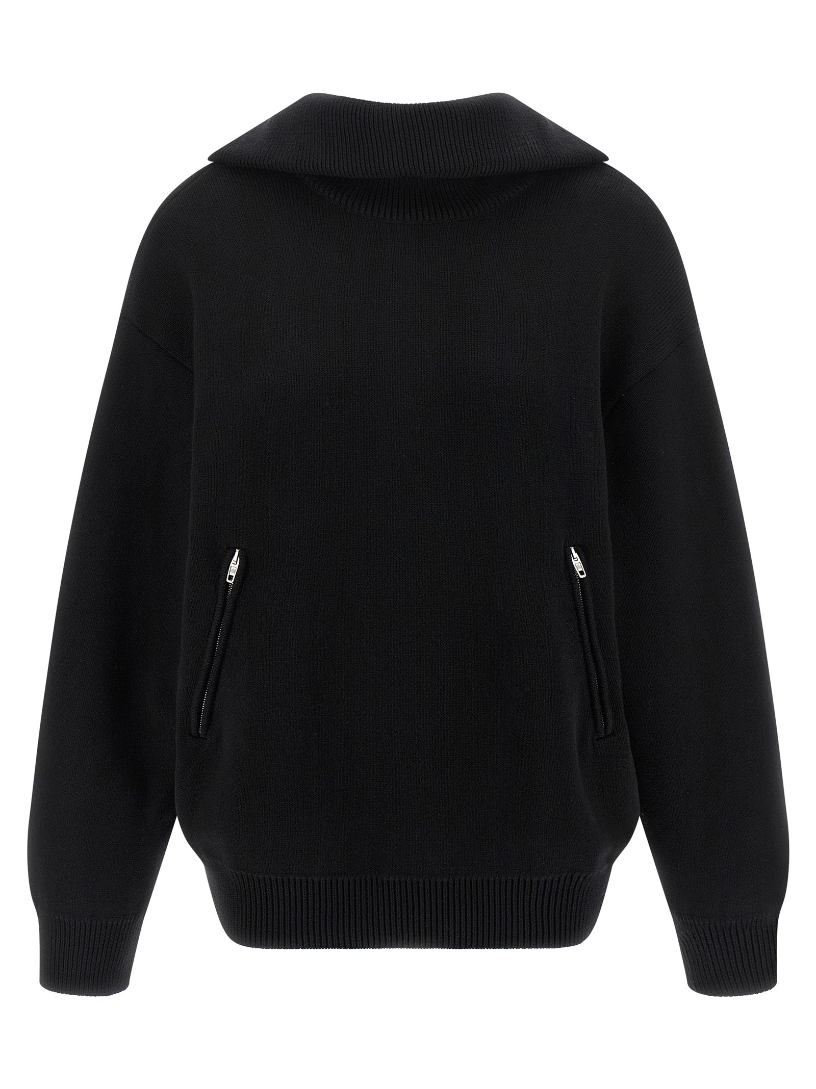 Balenciaga Black Cotton 'Back-to-Front' Cardigan