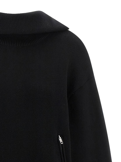 Balenciaga Black Cotton 'Back-to-Front' Cardigan