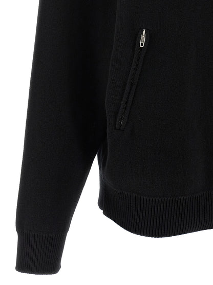 Balenciaga Black Cotton 'Back-to-Front' Cardigan