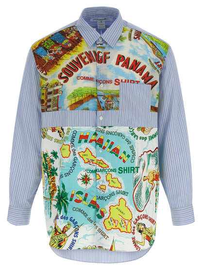 Comme Des Garçons Multicolor Striped Cotton Blouse