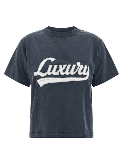 Balenciaga Blue Cotton Sportswear T-Shirt