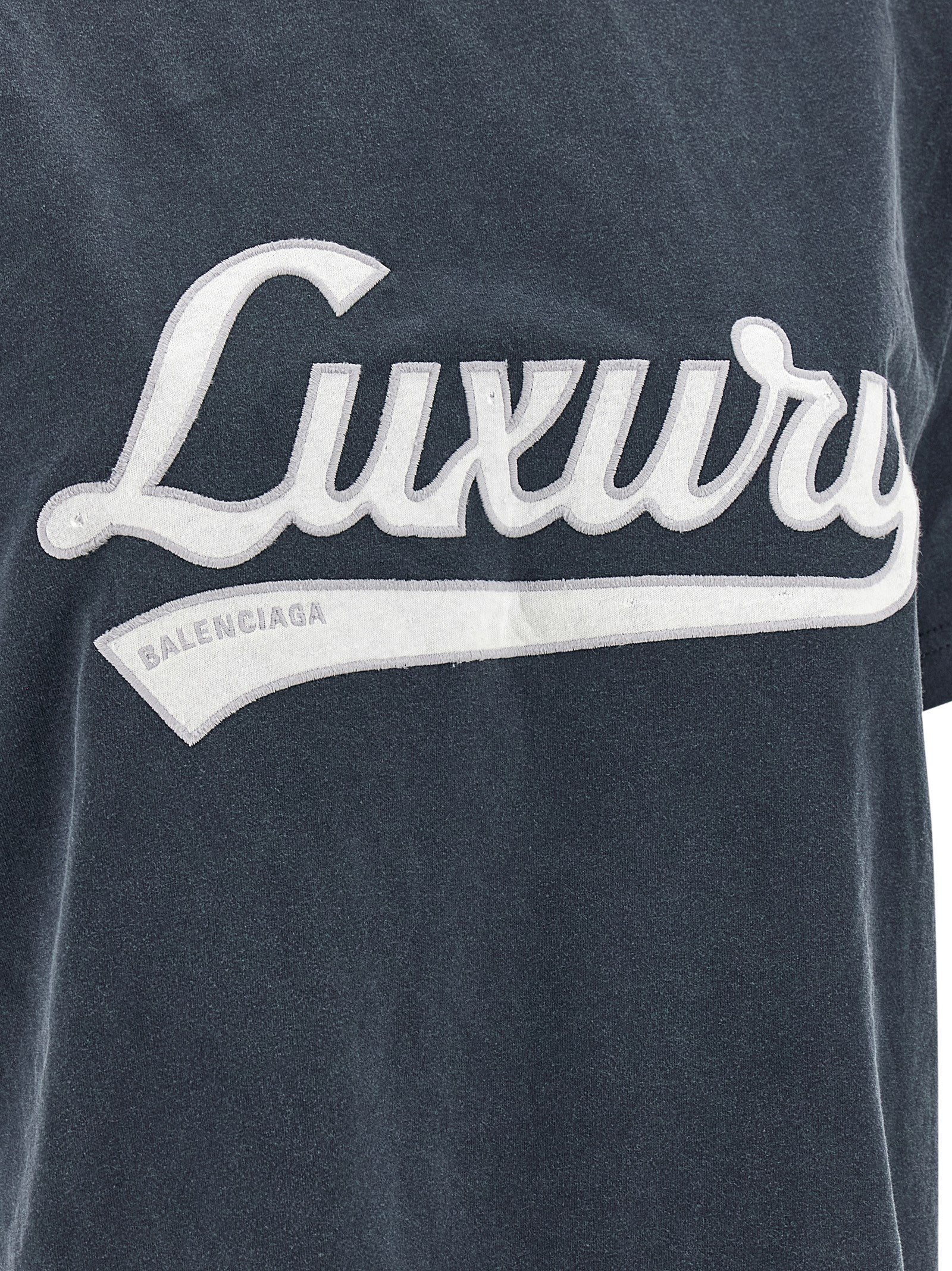 Balenciaga Blue Cotton Sportswear T-Shirt