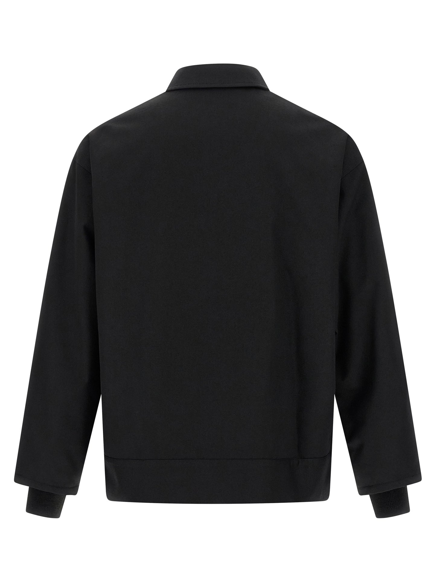 Comme Des Garçons Black Polyester and Wool Full-Length Jacket