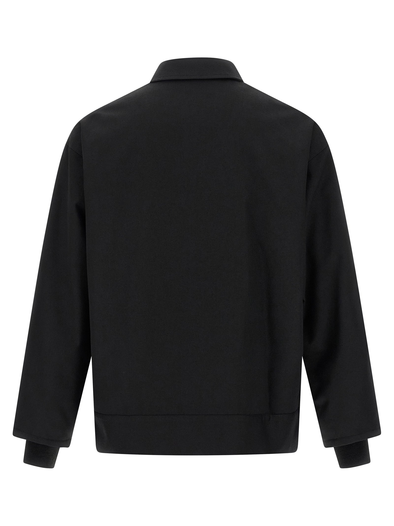 Comme Des Garçons Black Polyester and Wool Full-Length Jacket