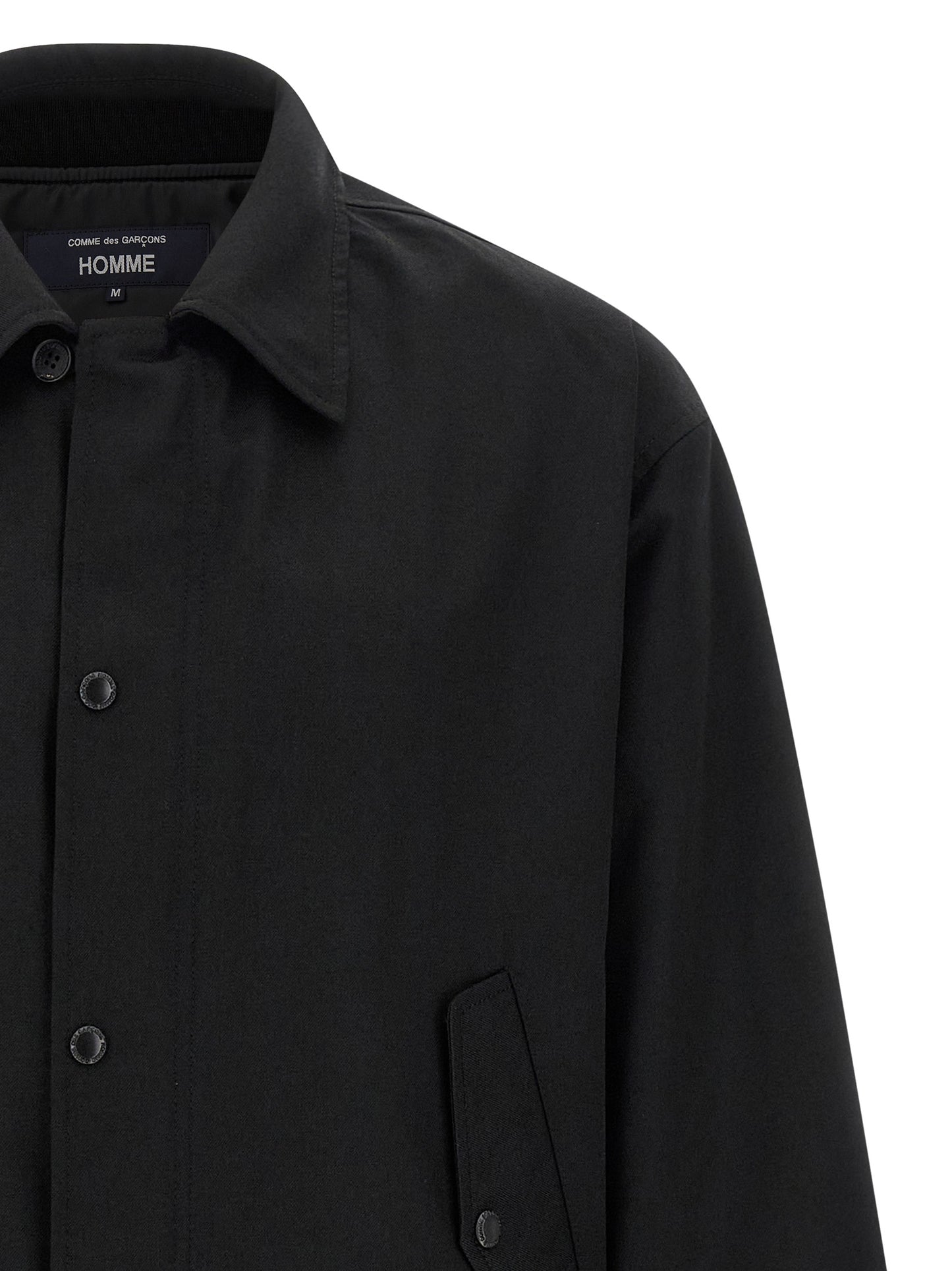 Comme Des Garçons Black Polyester and Wool Full-Length Jacket