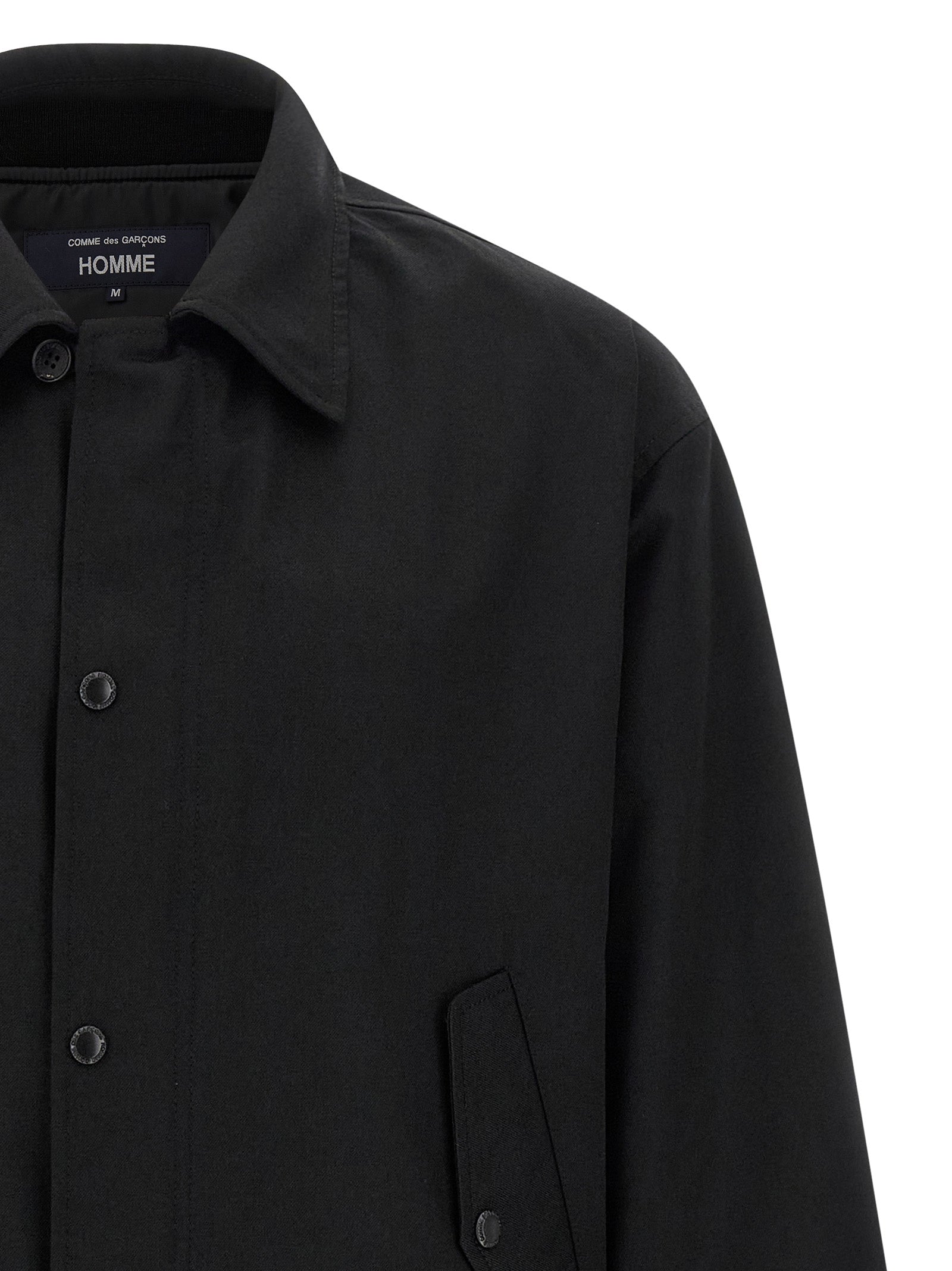 Comme Des Garçons Black Polyester and Wool Full-Length Jacket
