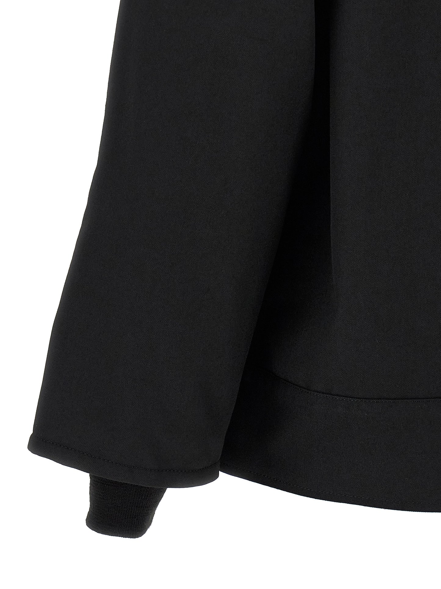 Comme Des Garçons Black Polyester and Wool Full-Length Jacket