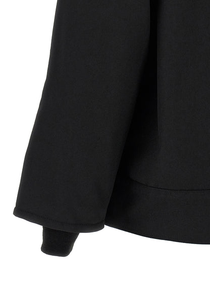 Comme Des Garçons Black Polyester and Wool Full-Length Jacket