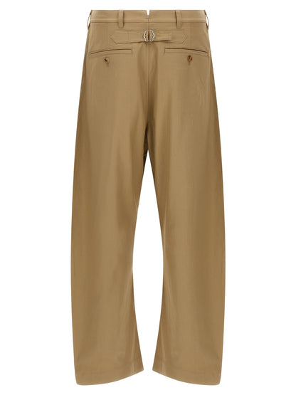 Comme Des Garçons Beige Cotton Casual Pants