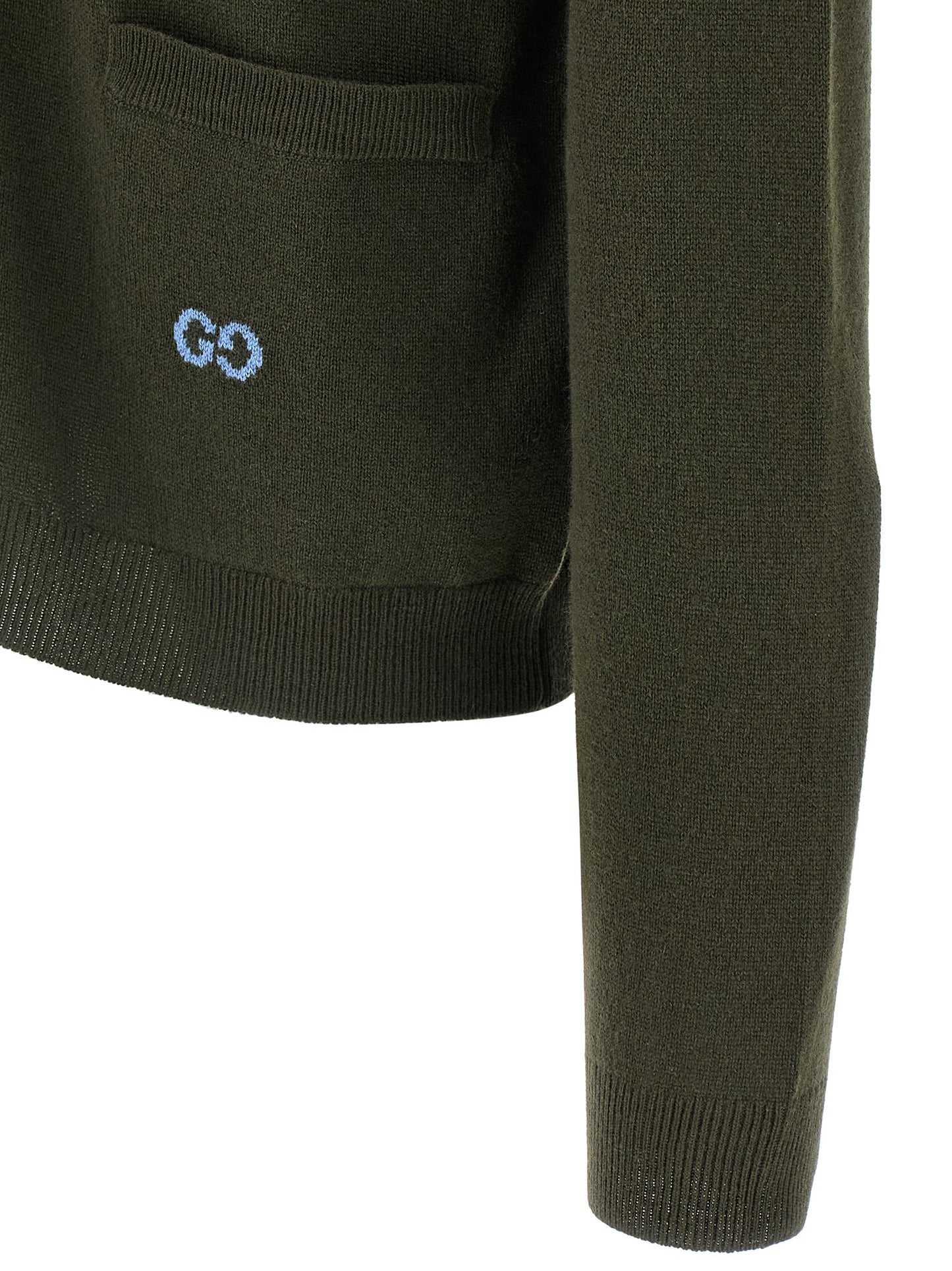 Gucci Bicolor Cashmere Cardigan in Green