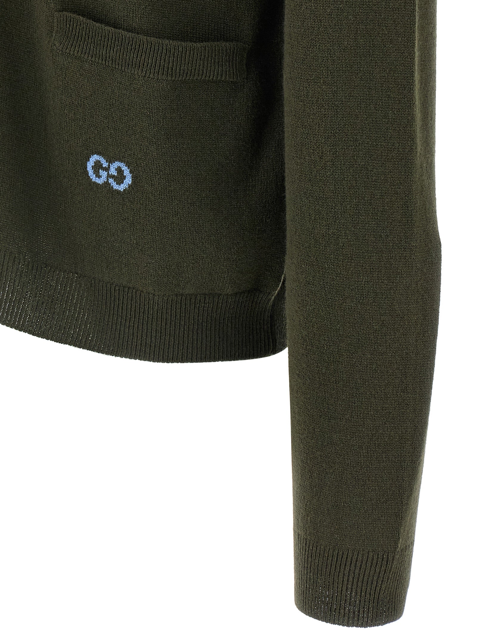 Gucci Bicolor Cashmere Cardigan in Green