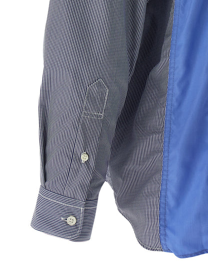 Comme des Garçons Blue Cotton Patchwork Blouse