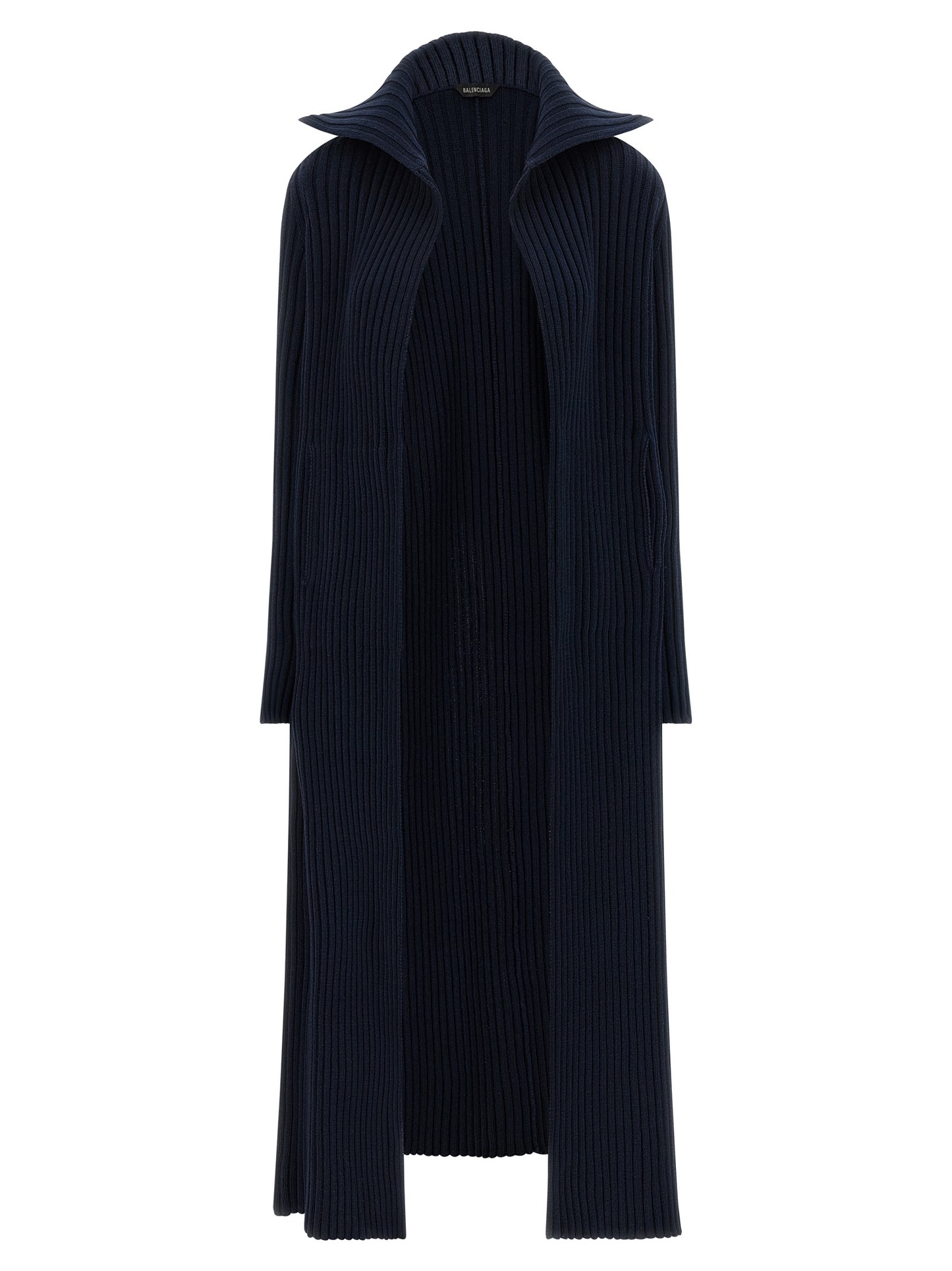 Balenciaga Blue Polyester Maxi Cardigan