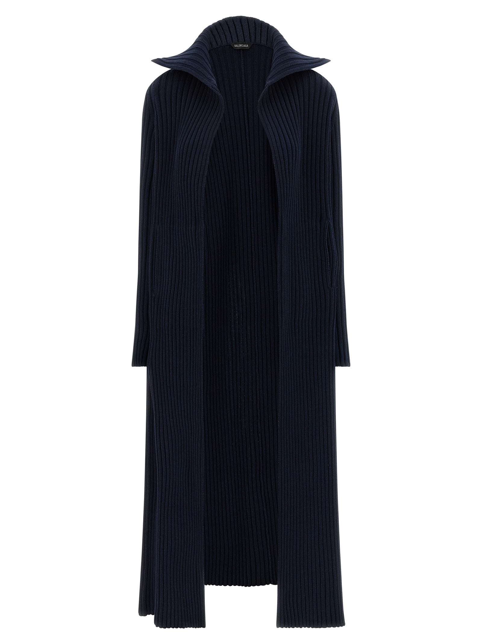 Balenciaga Blue Polyester Maxi Cardigan
