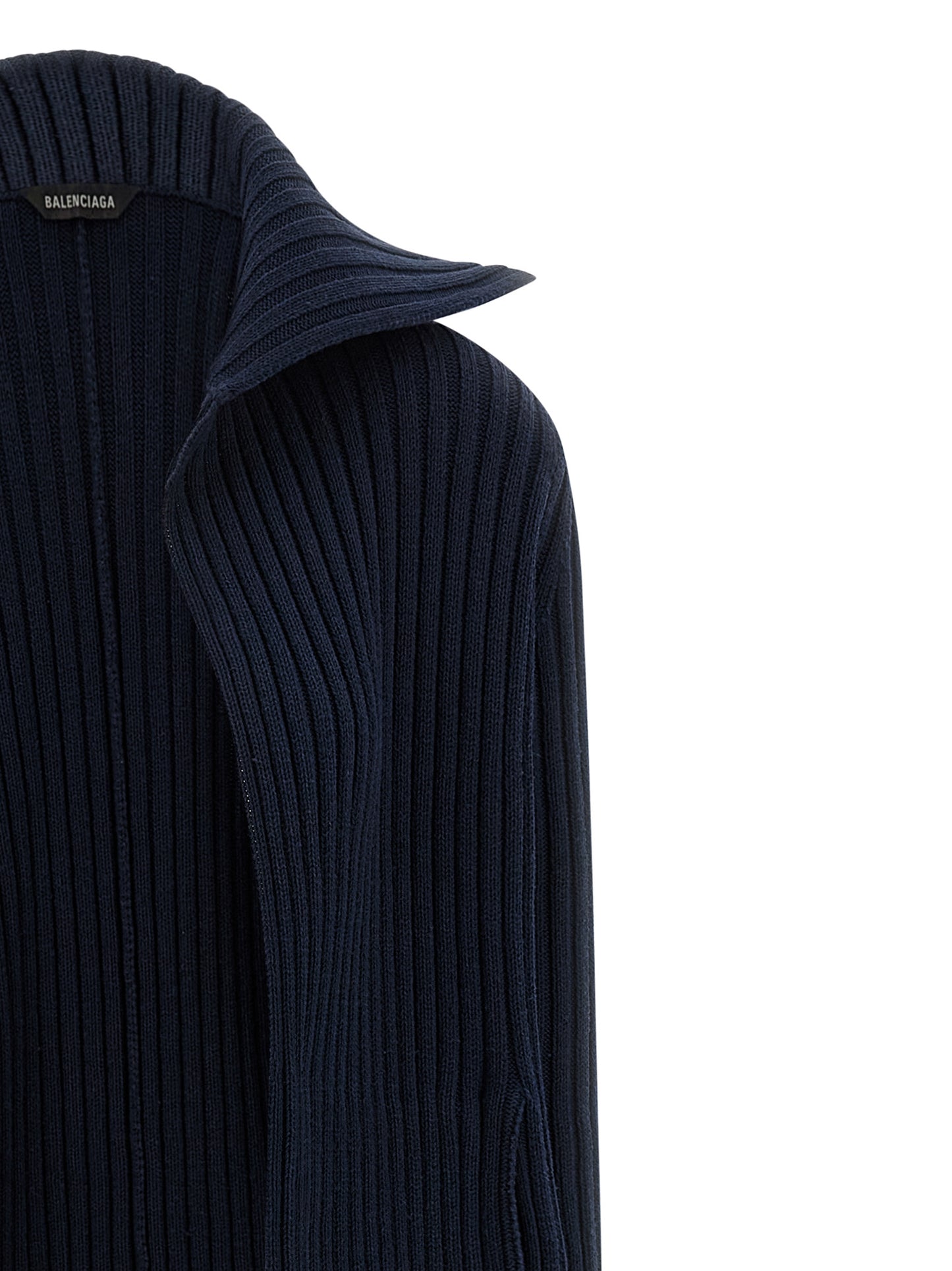 Balenciaga Blue Polyester Maxi Cardigan