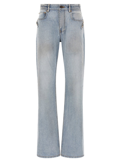 Balenciaga City Light Blue Cotton Straight-Leg Jeans