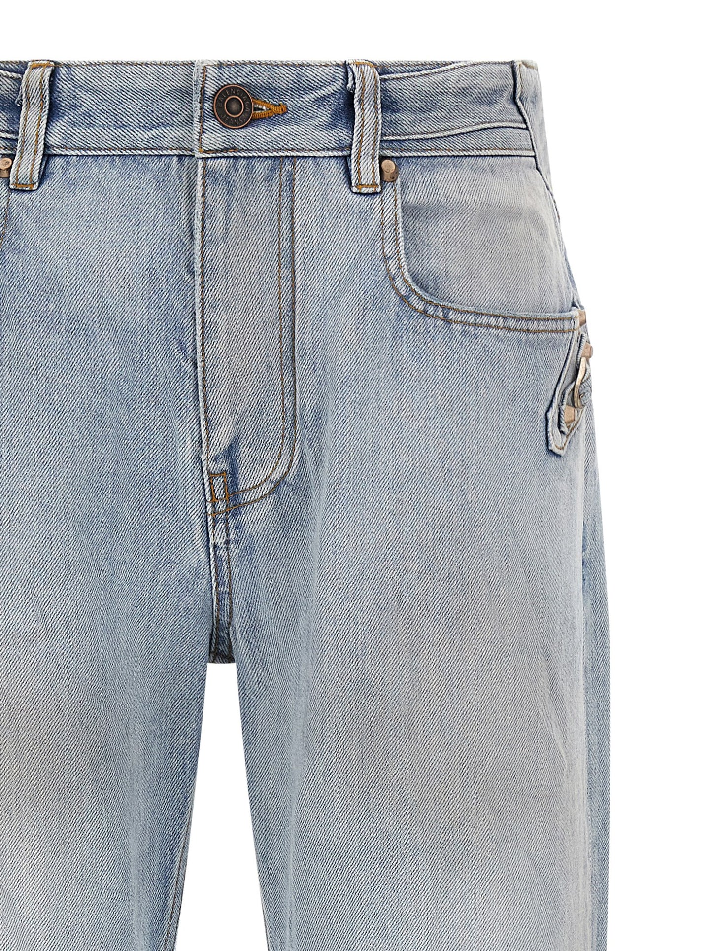 Balenciaga City Light Blue Cotton Straight-Leg Jeans