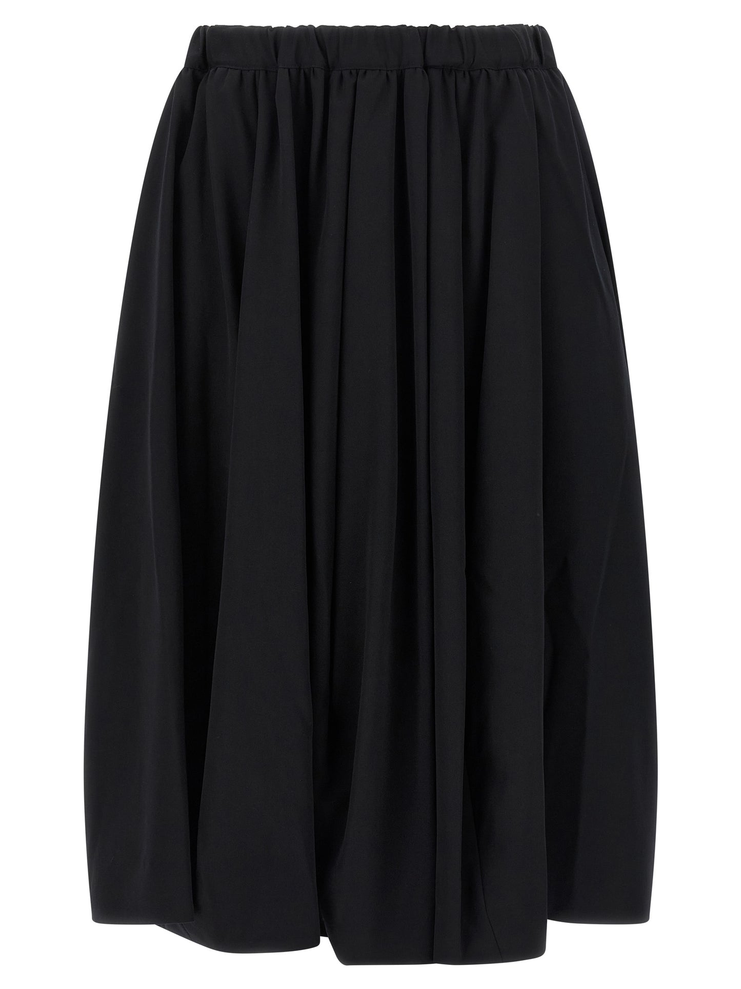 Comme des Garçons Black Wool Mini Skirt with Pleats