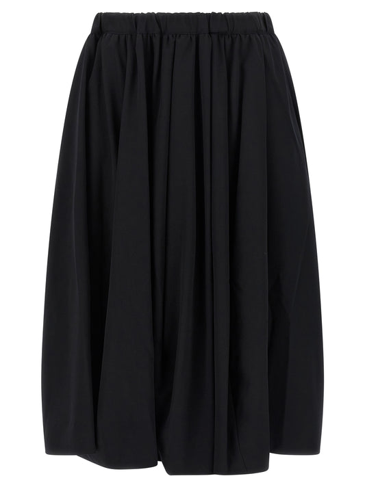 Comme des Garçons Black Wool Mini Skirt with Pleats