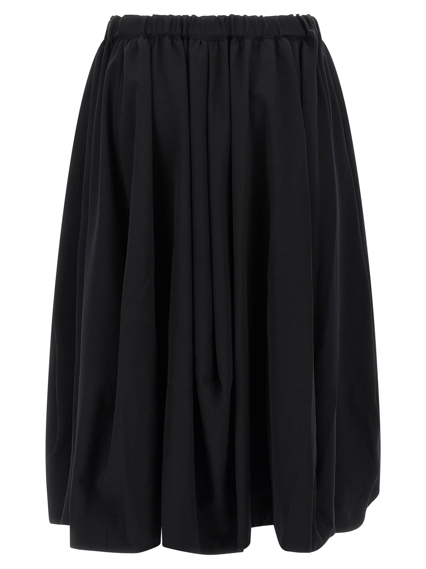 Comme des Garçons Black Wool Mini Skirt with Pleats