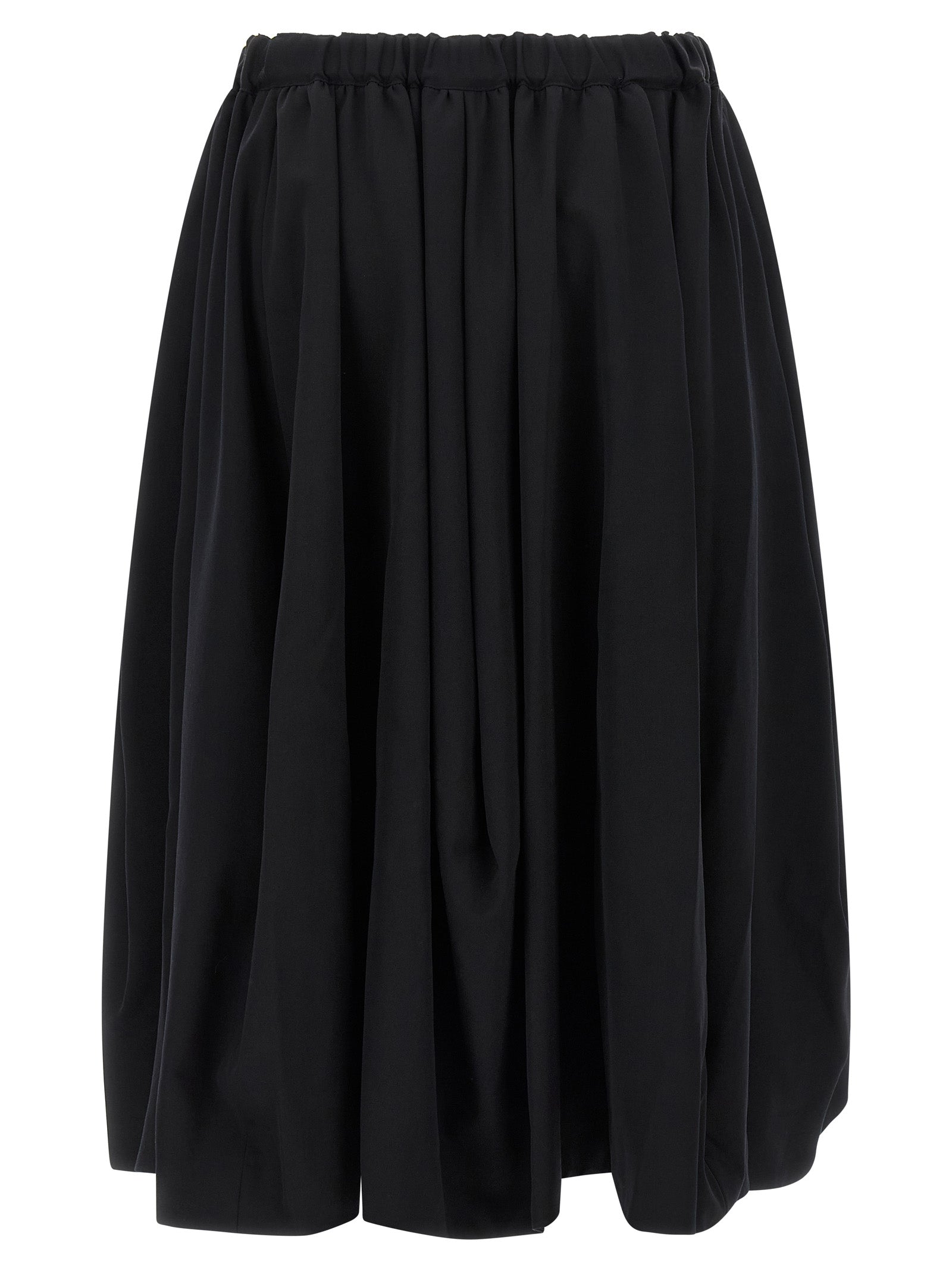Comme des Garçons Black Wool Mini Skirt with Pleats