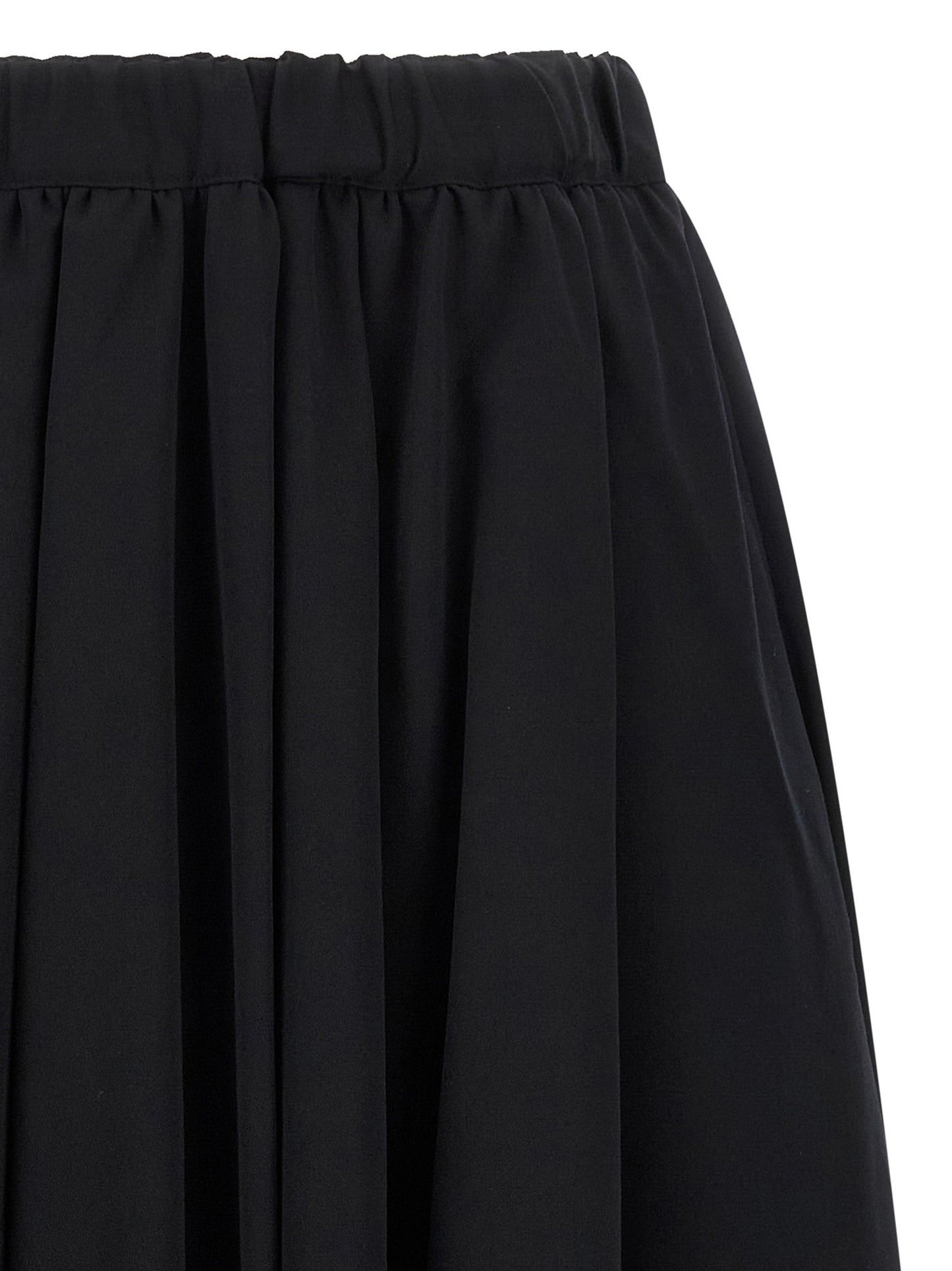 Comme des Garçons Black Wool Mini Skirt with Pleats