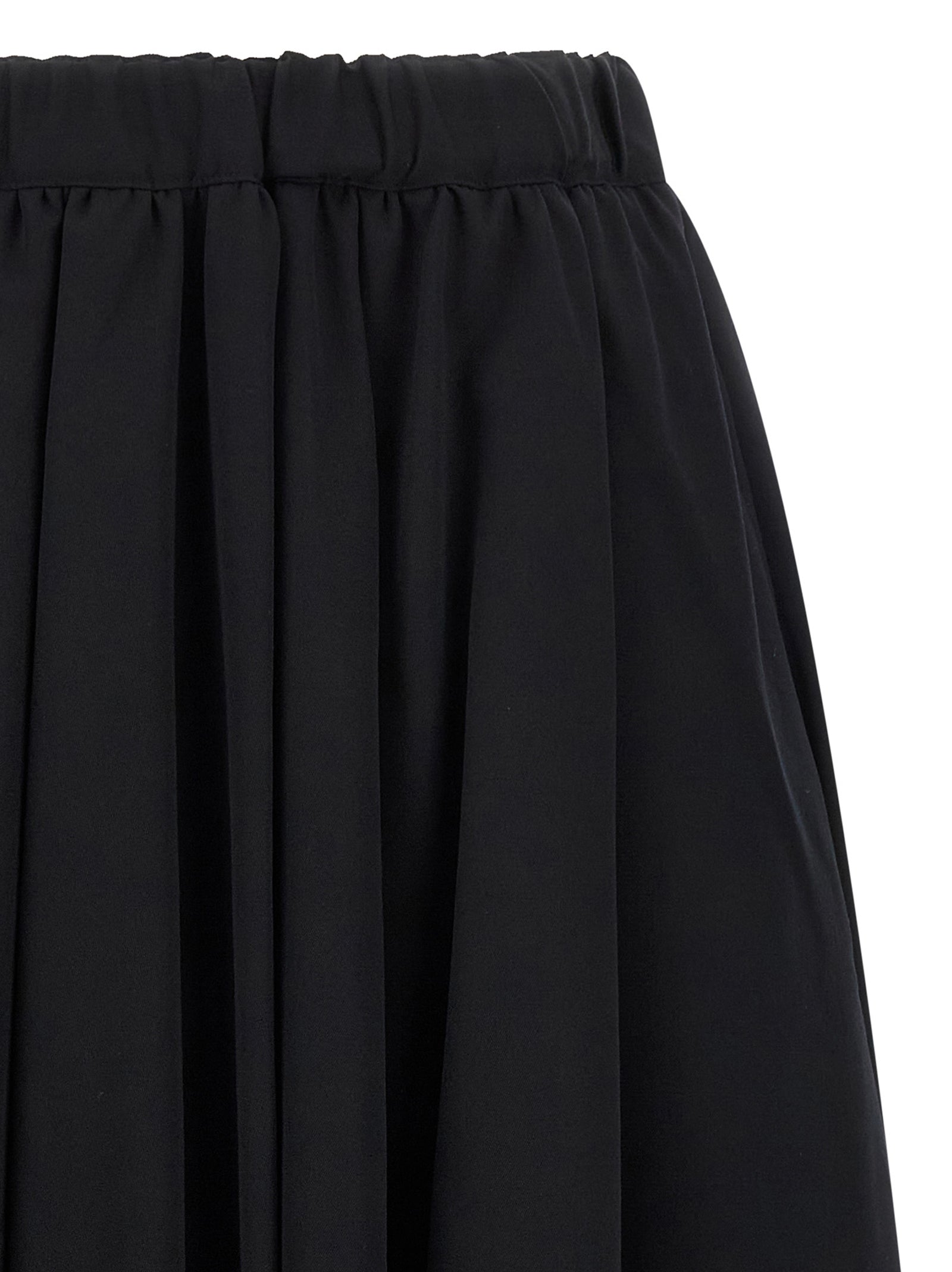 Comme des Garçons Black Wool Mini Skirt with Pleats