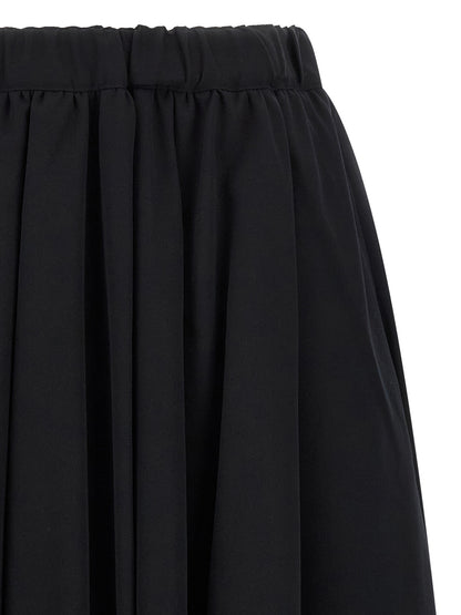 Comme des Garçons Black Wool Mini Skirt with Pleats
