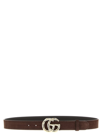 Gucci Brown Calfskin GG Marmont Regular Belt