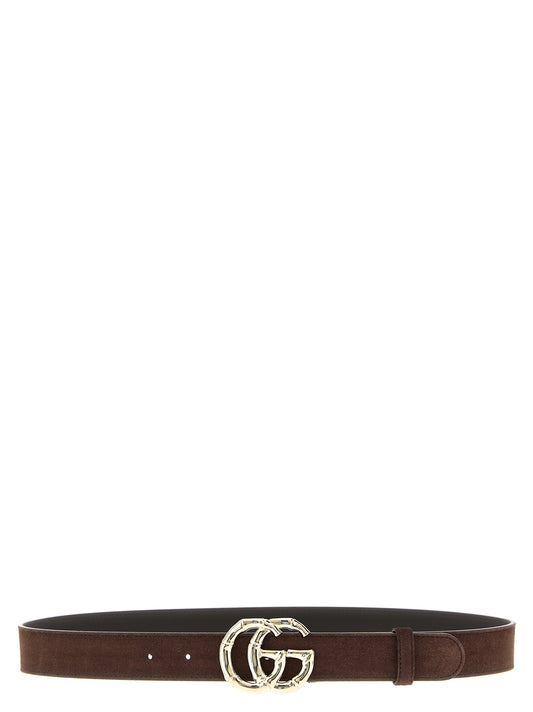 Gucci Brown Calfskin GG Marmont Regular Belt