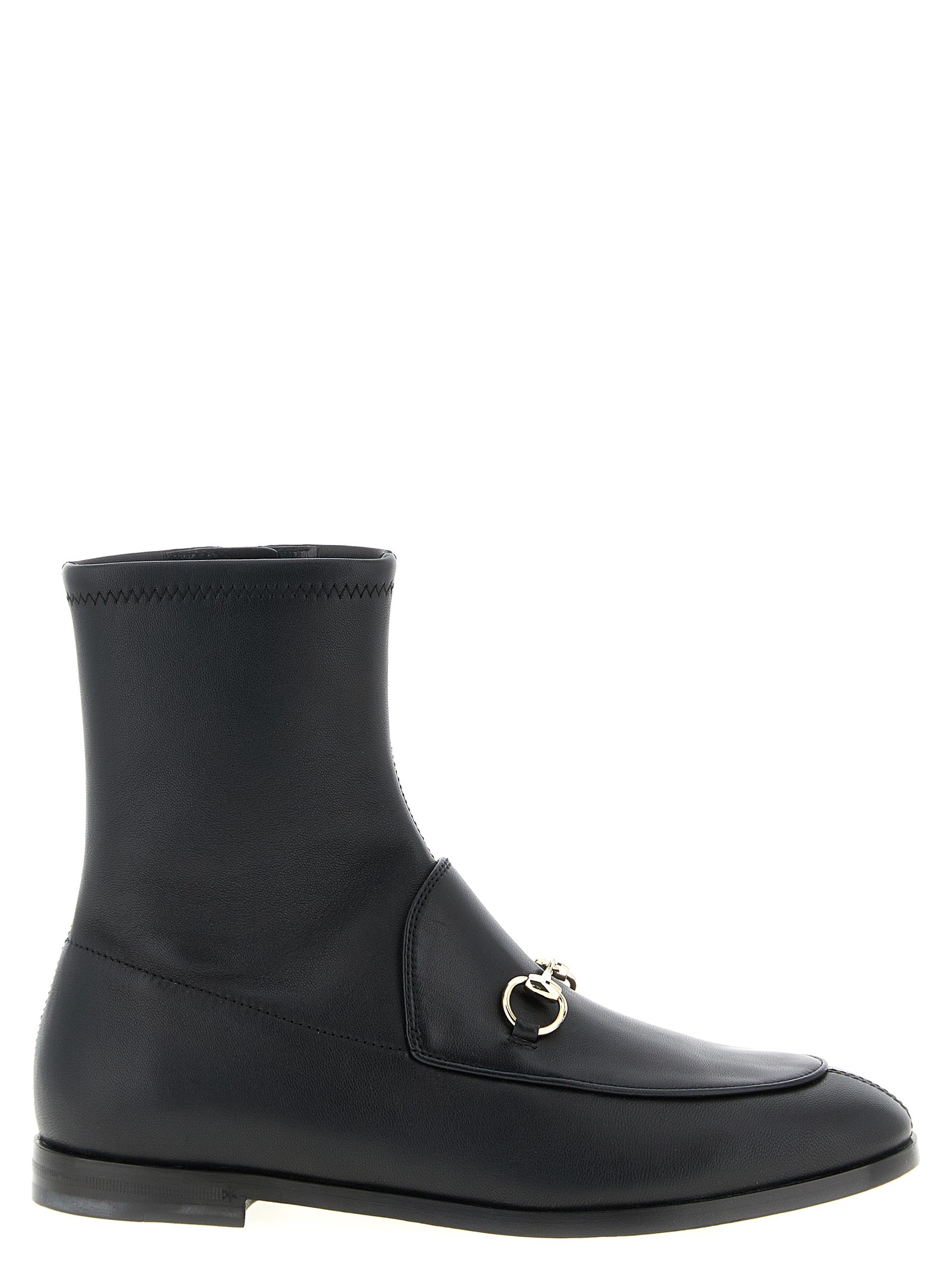 Gucci Jordaan Black Lamb Leather Ankle Boots